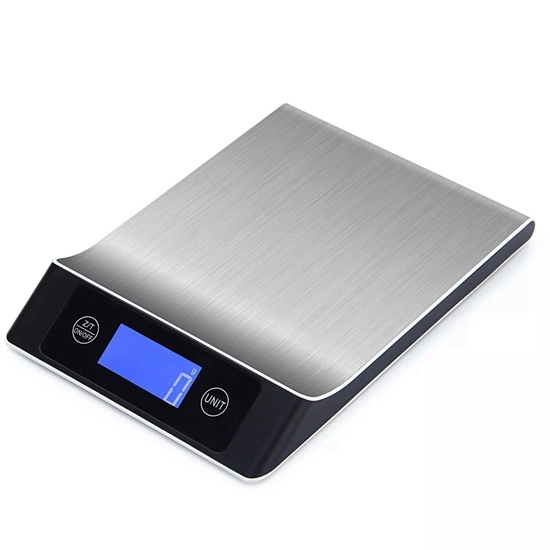 15KG LCD Electronic Kitchen Scales 15kg 1g Stainless Steel Diet Food  Digital Scale Touch Grams Weighing