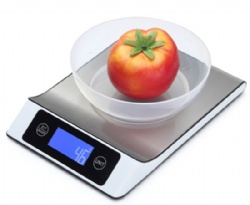 15kg x 1g Smart Nutrition Weighing Scale Stainless Steel Electronic Diet Kitchen Scale