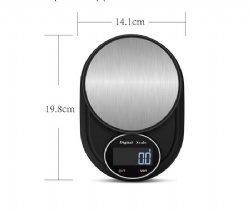 1kg x 0.1g Round Platform Digital High Precision Kitchen Weighing Food Scale