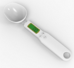 300g x 0.1g Pet Food Weighing Electronic Digital Spoon Scale with Detachable scoop